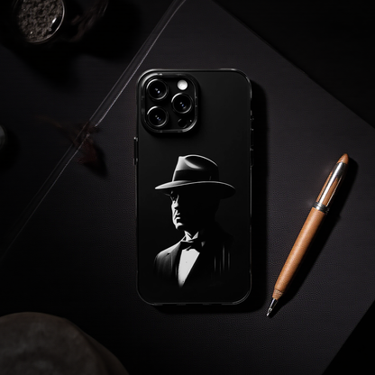 Tough Phone Cases - Mafia Minimalist Black and White Design