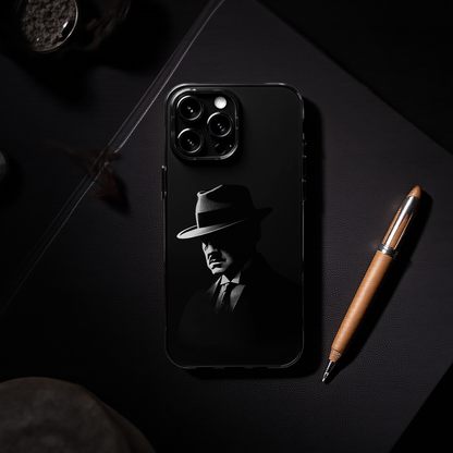 Tough Phone Cases - Mafia Minimalist Black and White Design