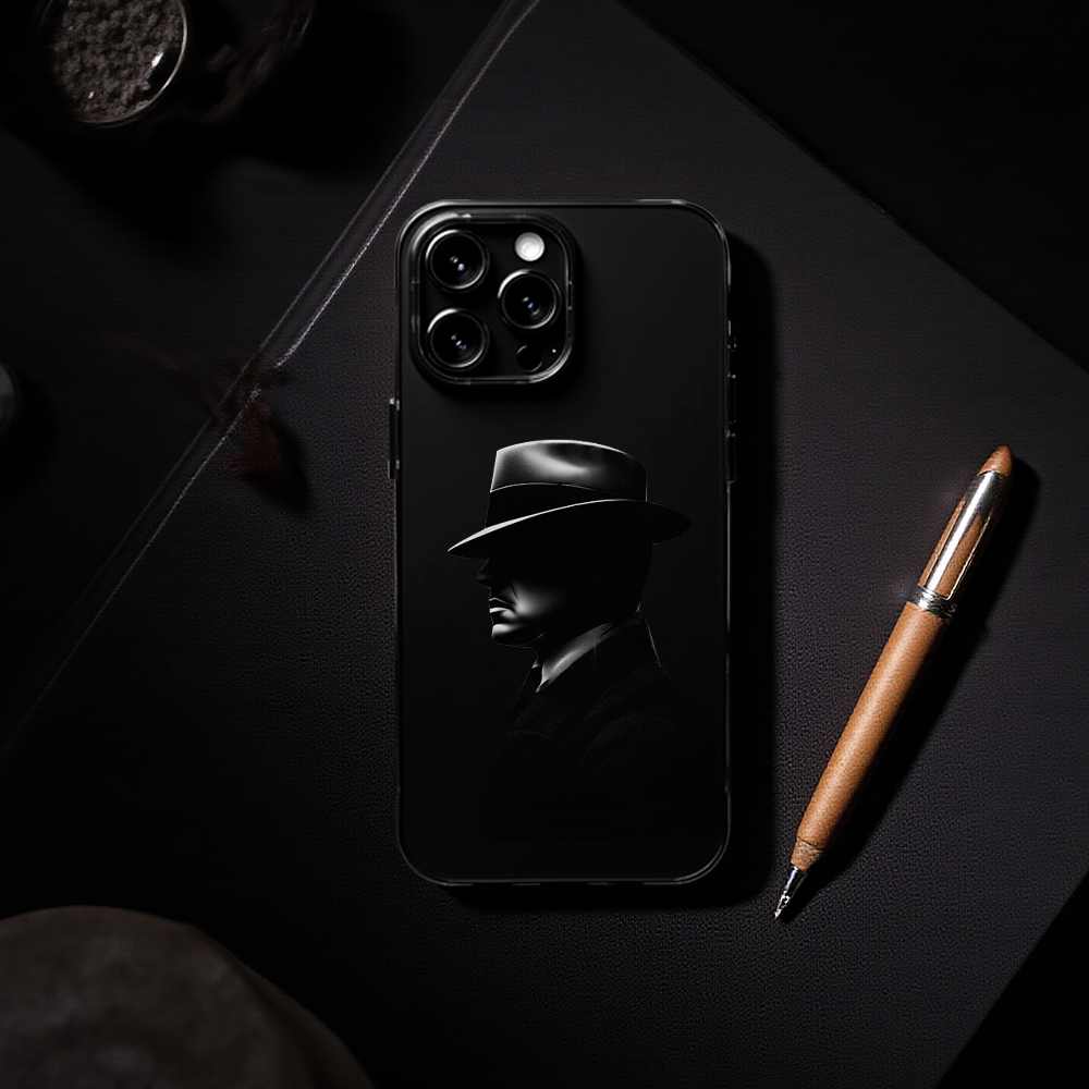 Tough Phone Cases - Mafia Minimalist Black and White Design