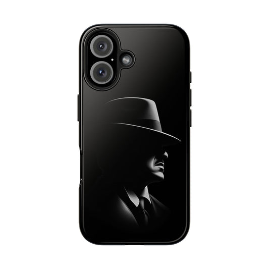 Tough Phone Cases - Mafia Minimalist Black and White Design