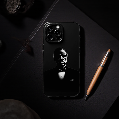 Tough Phone Cases - Mafia Minimalist Black and White Design