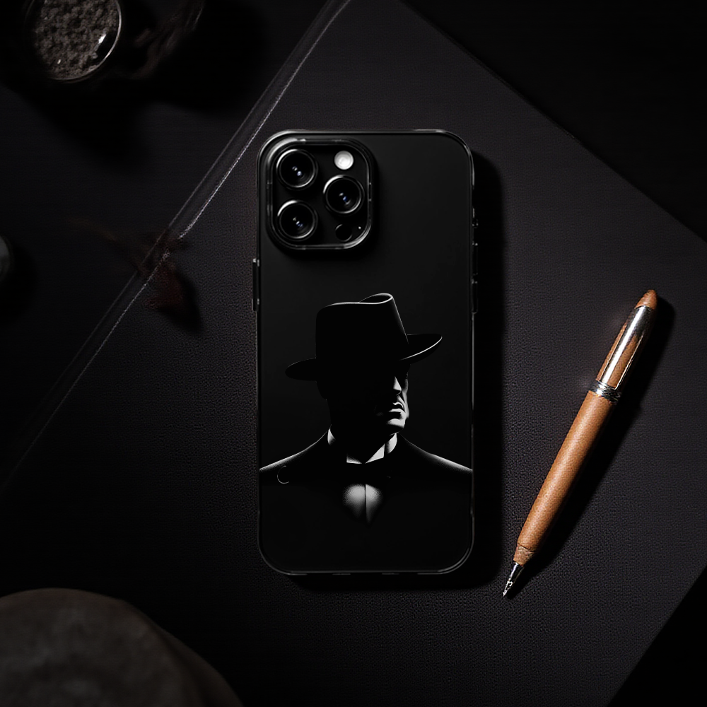 Tough Phone Cases - Mafia Minimalist Black and White Design