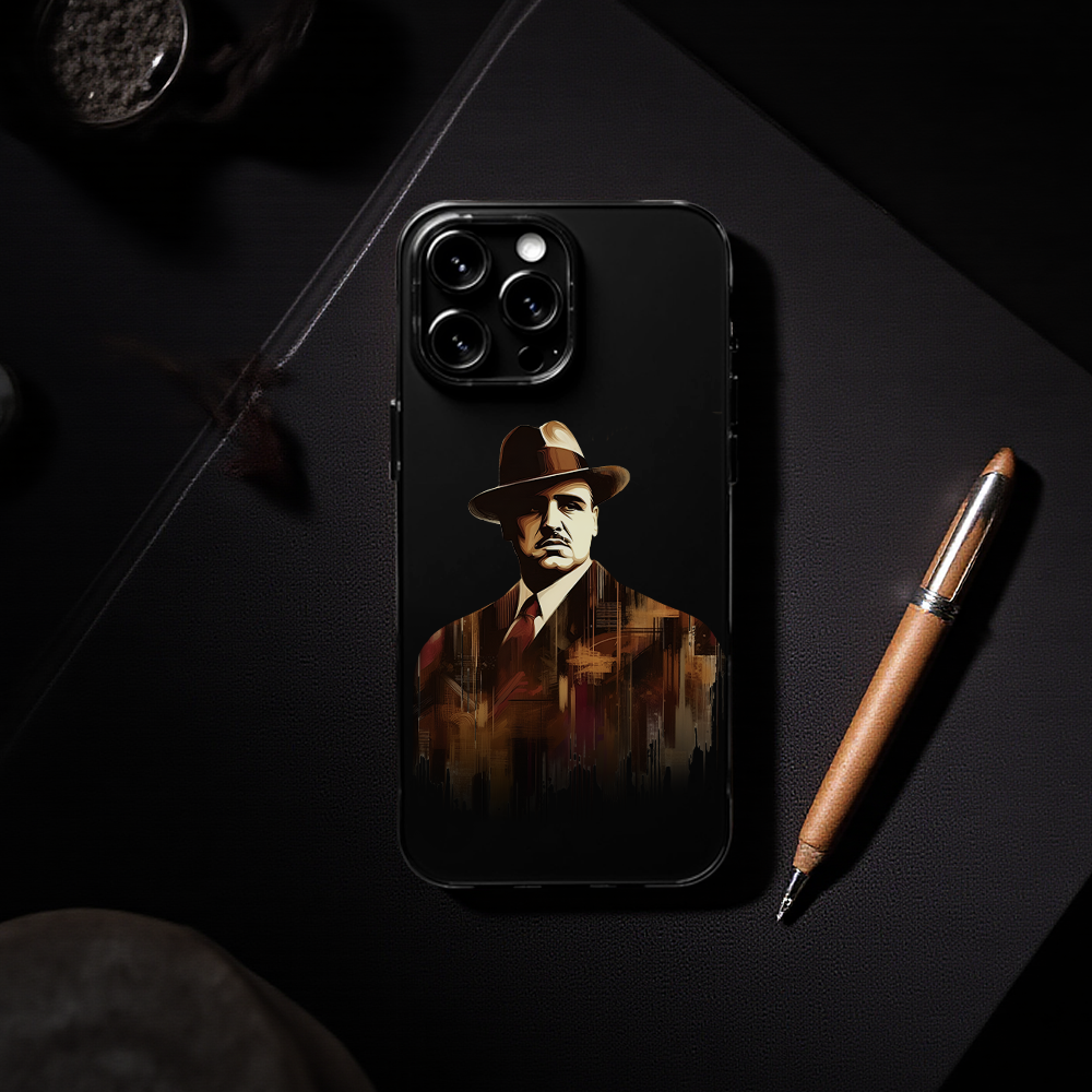 Tough Phone Cases - Mafia Minimalist Black and White Design