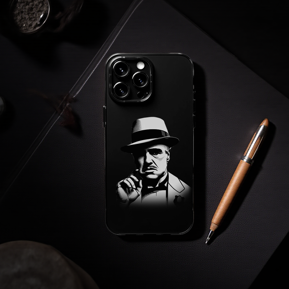 Tough Phone Cases - Mafia Minimalist Black and White Design