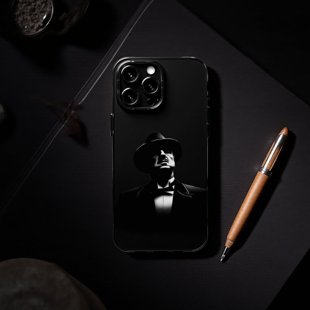 Tough Phone Cases - Mafia Minimalist Black and White Design