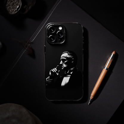 Tough Phone Cases - Mafia Minimalist Black and White Design